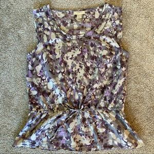 10% off - Petite Loft Blouse w/ Beading & Drawstring Waist